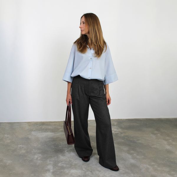 СОРОЧКА shirt-blue-wool фото